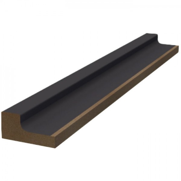 Финишная рейка для реечной панели WellMaker ПНл-38 Графит 2800x25x12 левая