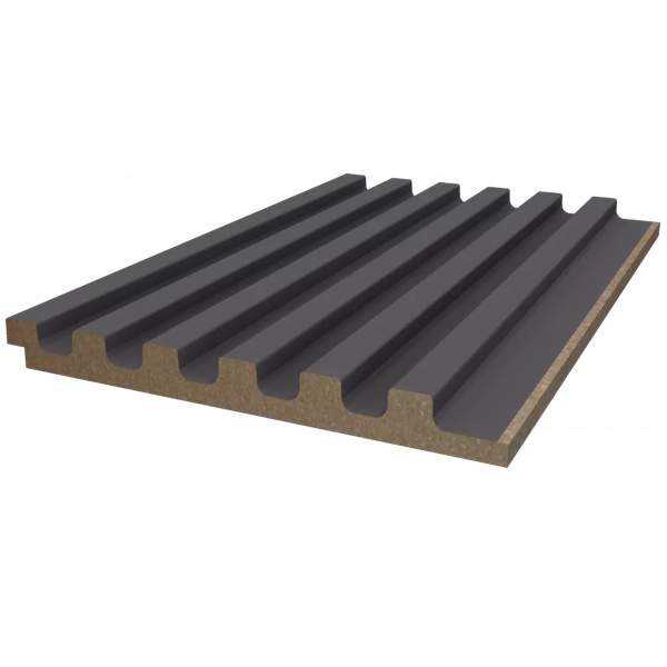 Реечная панель WellMaker ПН-38 МДФ Графит 2800x123x12