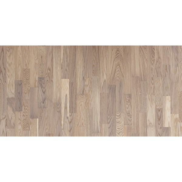 Паркетная доска Polarwood Дуб Ливинг Белый Матовый Лак трехполосная