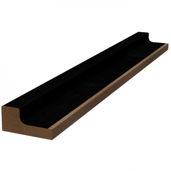 Финишная рейка для реечной панели WellMaker ПНл-38 Блэк 2800x25x12 левая