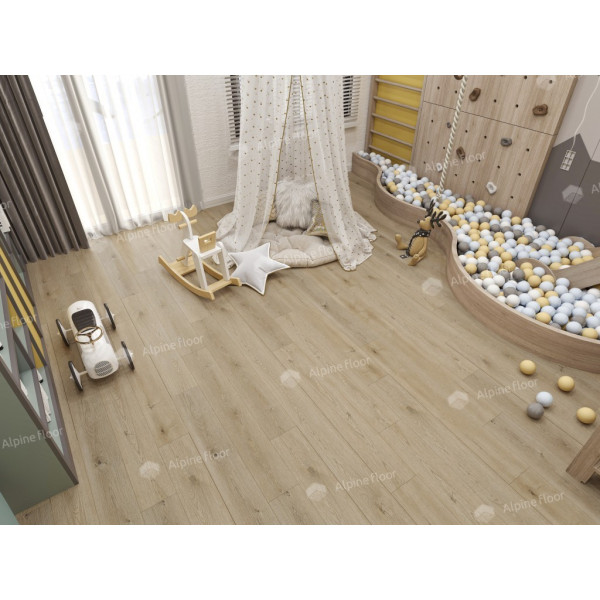 Кварцвиниловая плитка LVT Alpine Floor Easy Line Дуб Миндальный ЕСО 3-27