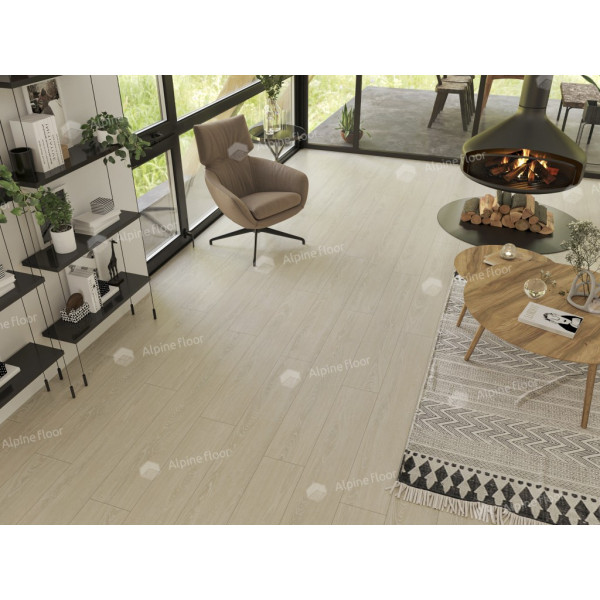 Кварцвиниловая плитка LVT Alpine Floor Ultra Дуб Снежный ЕСО 5-14